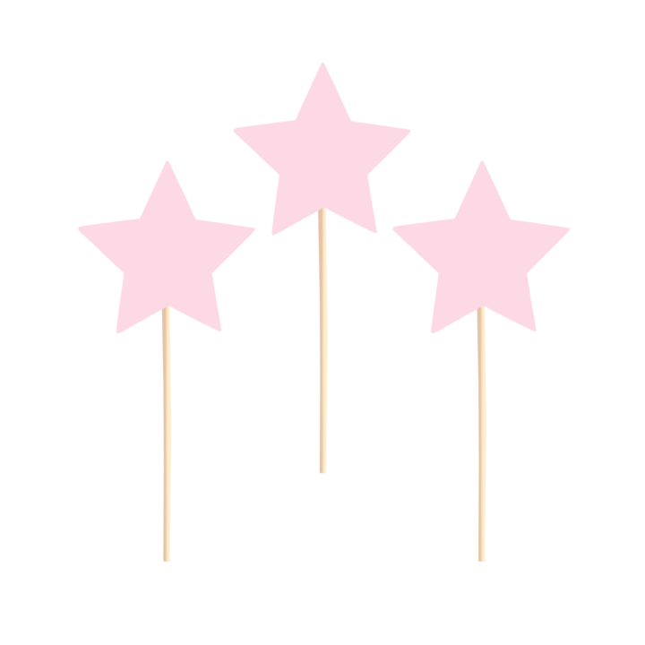Cake Picks Rosa Stjärnor