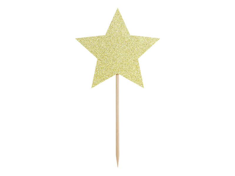 CAKE PICKS | stjärnor | guldglitter - 2
