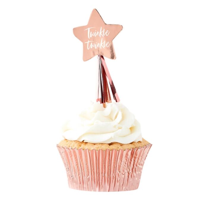 CAKE PICKS | Twinkle twinkle | roséguld - 2