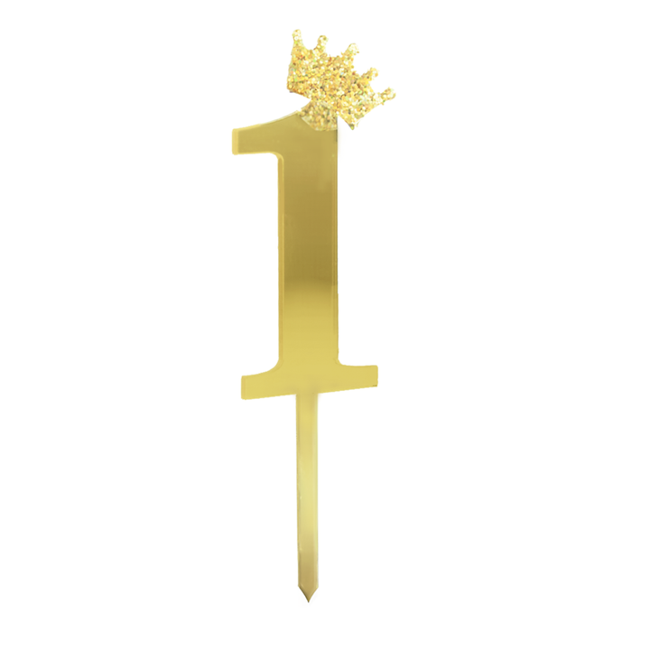 Cake Topper 1 med Guld Krona