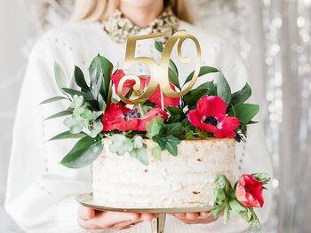 Tårtdekoration 50 Guld
