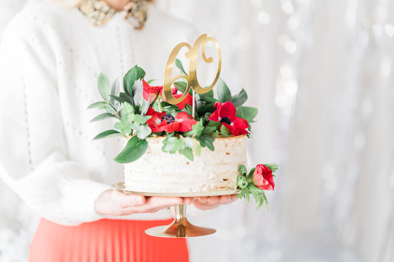 Cake topper 60 Guld