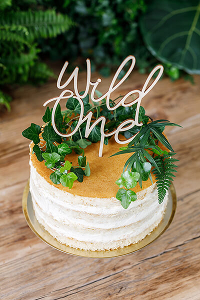 Tårtdekoration Wild One Trä