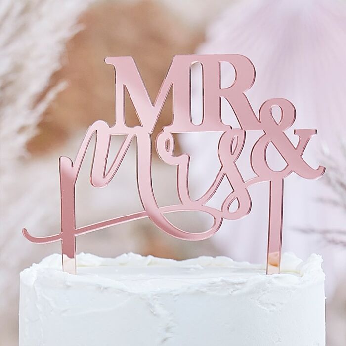 CAKE TOPPER | Mr & Mrs | roséguld
