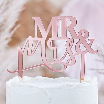 CAKE TOPPER | Mr & Mrs | roséguld