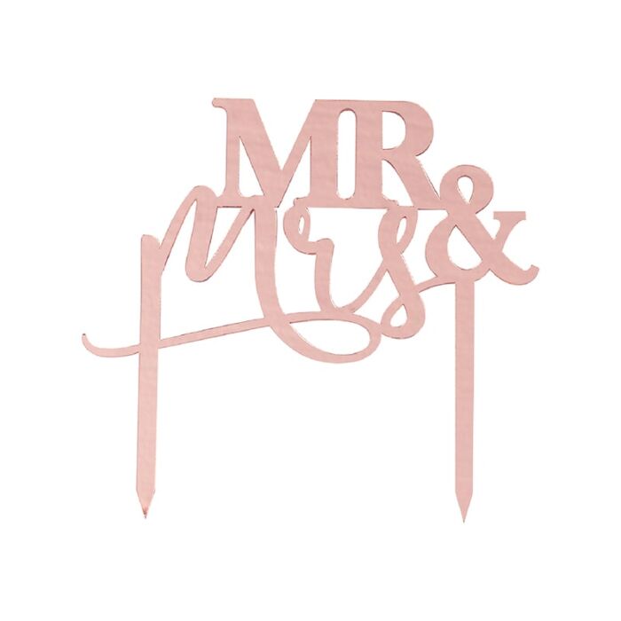 CAKE TOPPER | Mr & Mrs | roséguld - 2