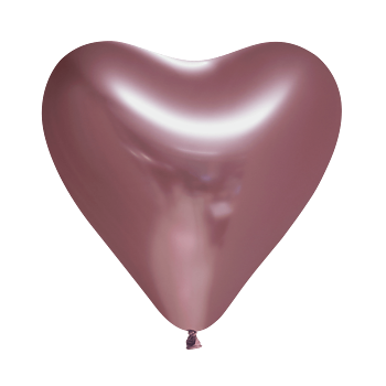 Ballonger Chrome Hjärta Roséguld