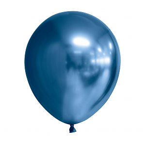 Ballonger Blå Chrome 10-pack