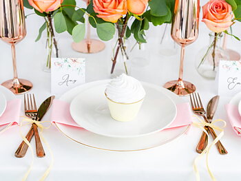 Cupcake wrappers Ivory Guldkant