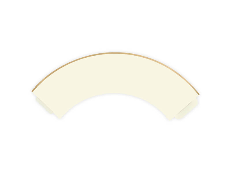 Cupcake wrappers Ivory Guldkant - 3