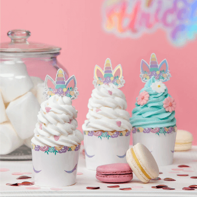 Enhörning Cupcake wrappers  - 2