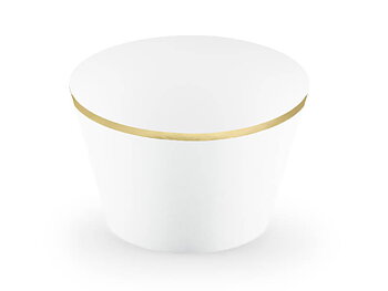 Cupcake wrappers Vit Guldkant