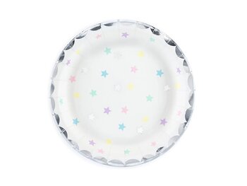 Papptallrikar Stjärnor Pastell