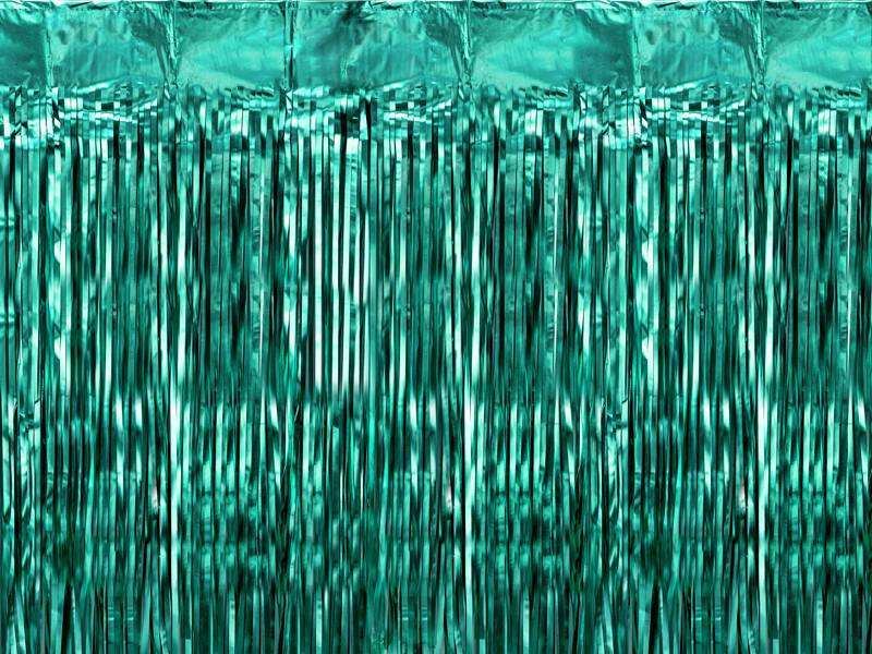 Grönt metallic foliedraperi 100 x 200 cm