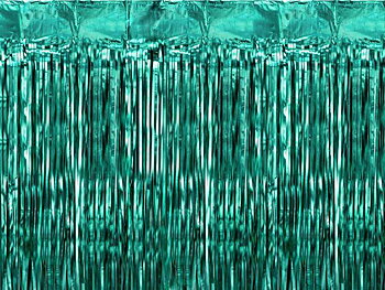 Grönt metallic foliedraperi 100 x 200 cm