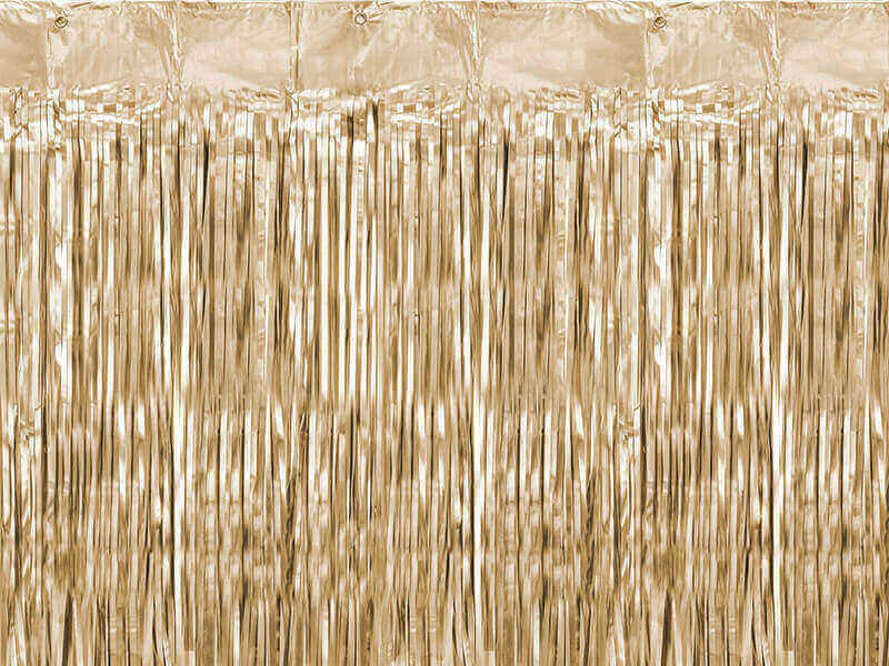 Draperi Metallic Guld Matt