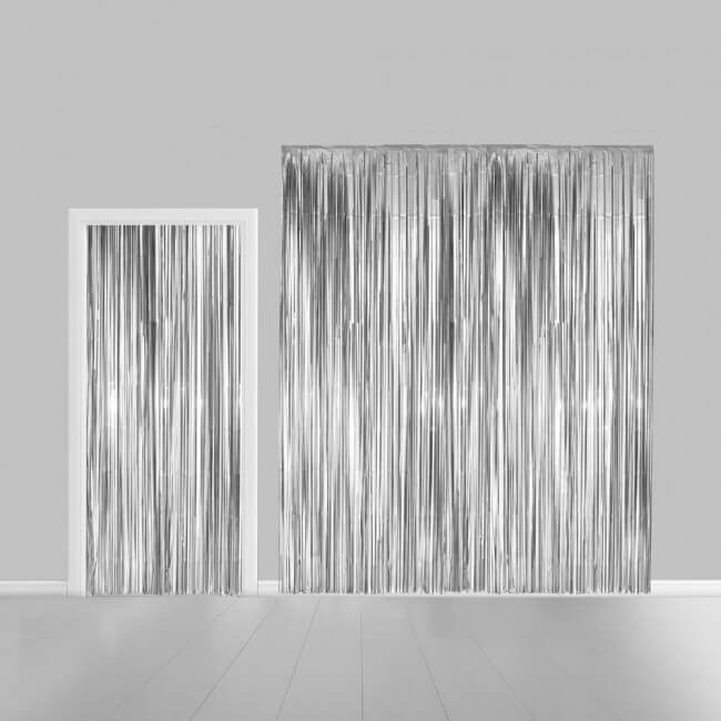 Draperi metallic silver