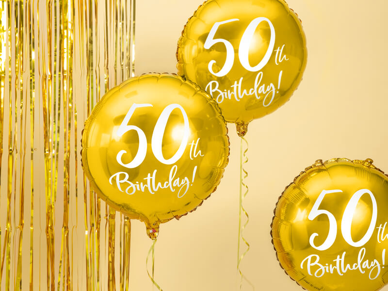 Folieballong 50 årsfest Guld - 3
