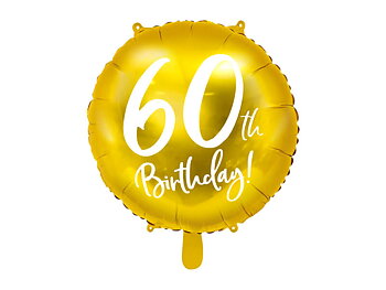 Folieballong 60 årsfest Guld