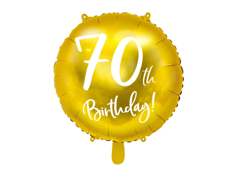Folieballong 70th Birthday Guld - 2