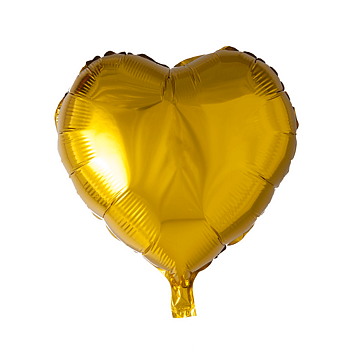 Folieballong 45cm guld hjärta