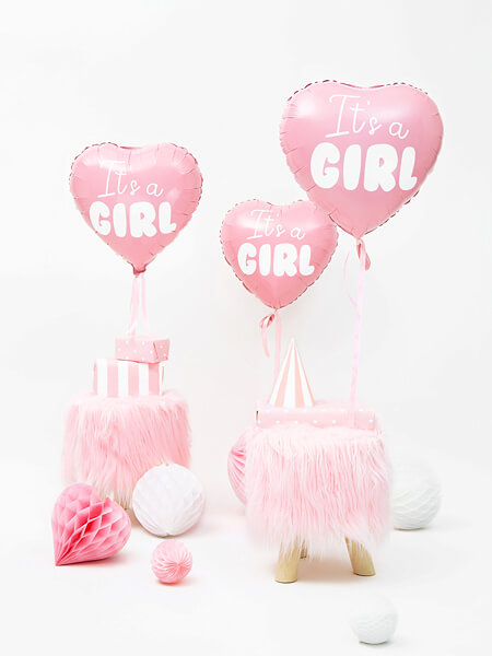 Folieballong 45cm Ljusrosa - It's a girl - 2