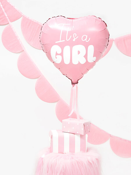 Folieballong 45cm Ljusrosa - It's a girl - 3