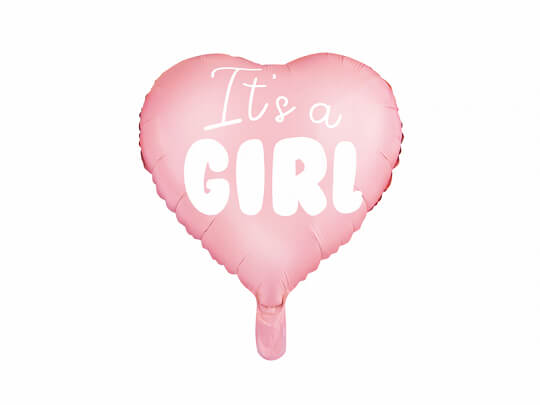 Folieballong 45cm Ljusrosa - It's a girl