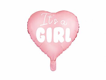 Folieballong 45cm Ljusrosa - It's a girl