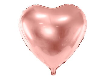 Folieballong 45cm Roséguld Hjärta