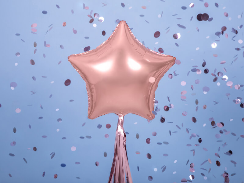 Folieballong 48cm Roséguld Stjärna - 2
