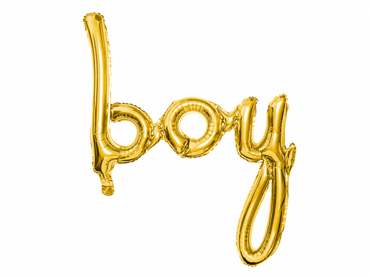 FOLIEBALLONG | 74cm | "boy" guld - 2