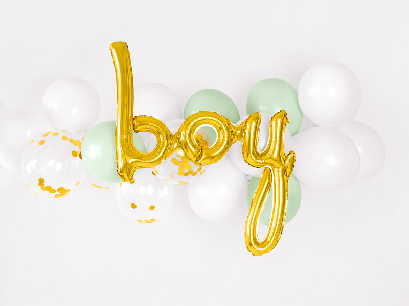 FOLIEBALLONG | 74cm | "boy" guld