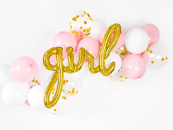 Folieballong  77cm "girl" guld