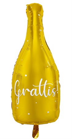 Folieballong Flaska Grattis