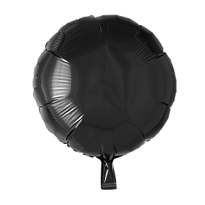 Folieballong Rund 45 cm Svart