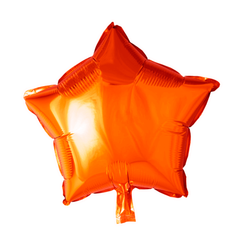 Folieballong Stjärna 45 cm Orange