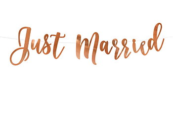 Girlang Just Married Roséguld