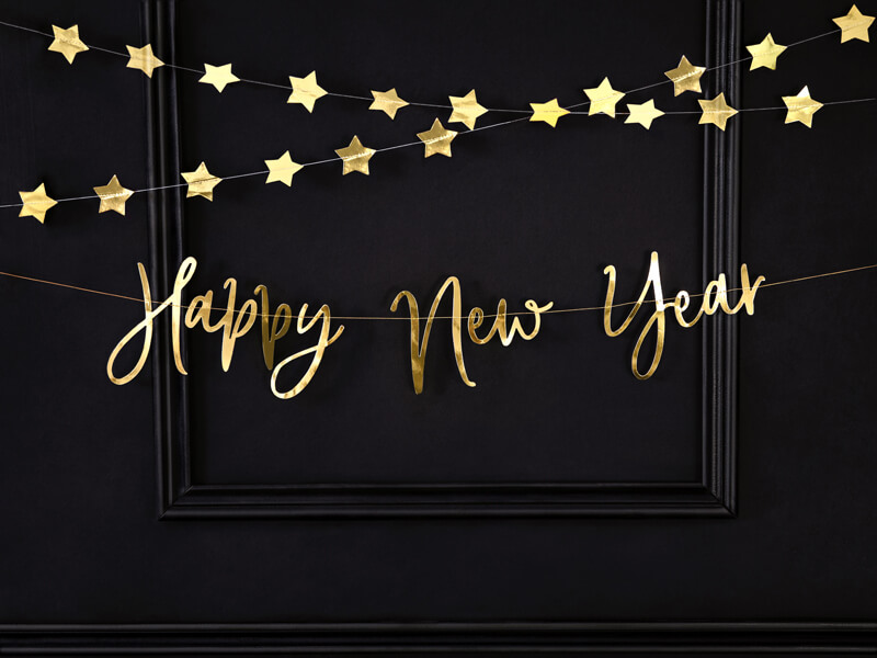 Girlang Guld  "Happy New Year" - 3