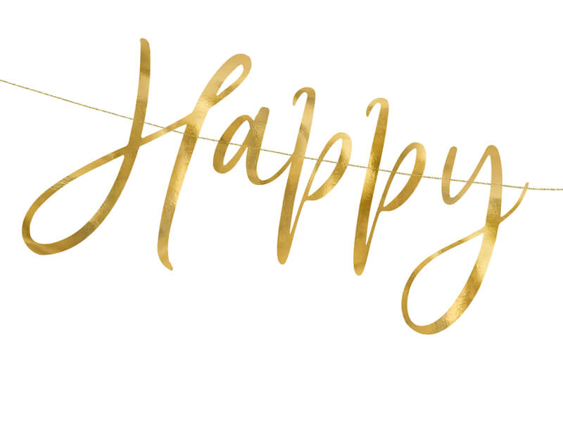 Girlang Guld  "Happy New Year" - 2