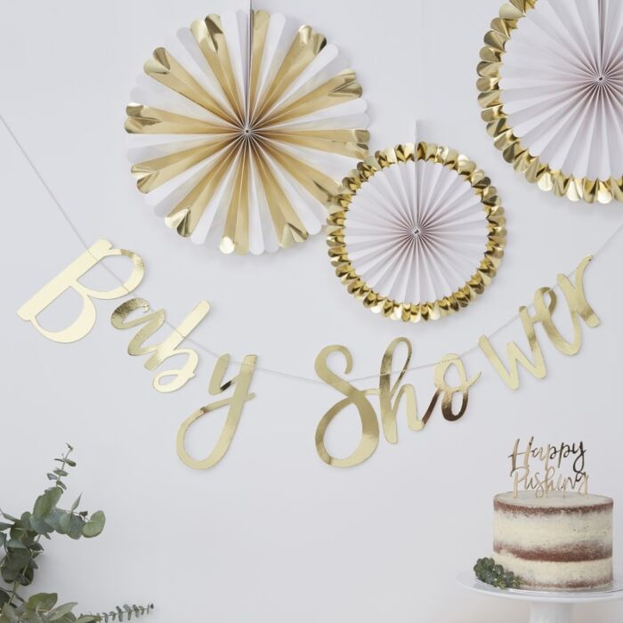 Girlang Guld Baby Shower - 2