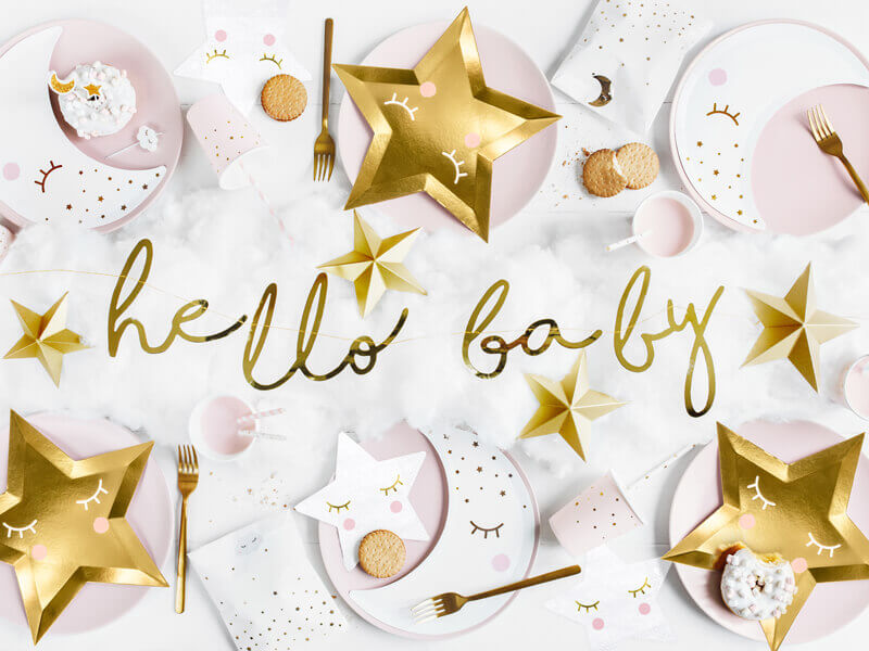 Girlang Guld hello baby - 2