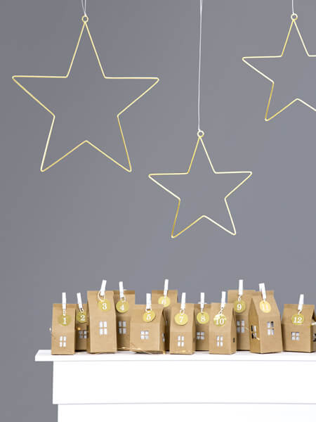 Hängande dekorationer 2-pack Stjärnor Guld - 2