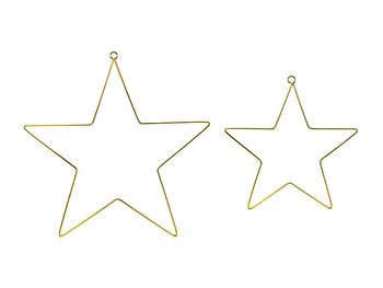 Hängande dekorationer 2-pack Stjärnor Guld