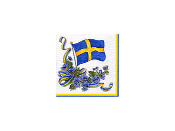 Kaffeservetter Student Flagga Blommor