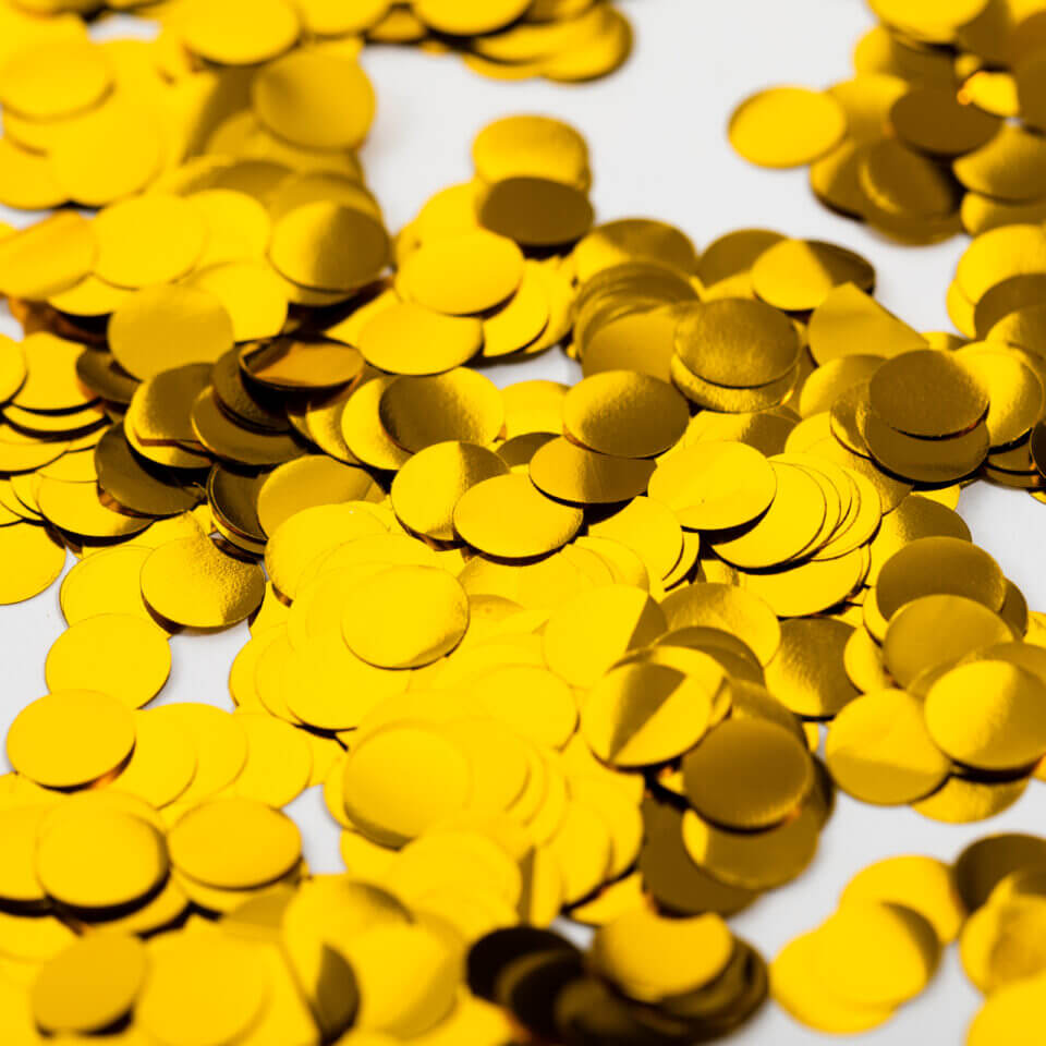 Konfetti Guld Metallic