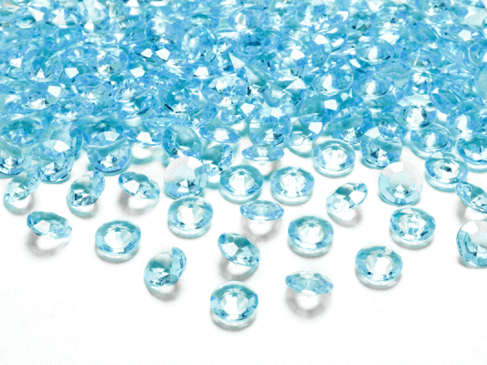 Diamantkonfetti Blå  12 mm ca 100 st