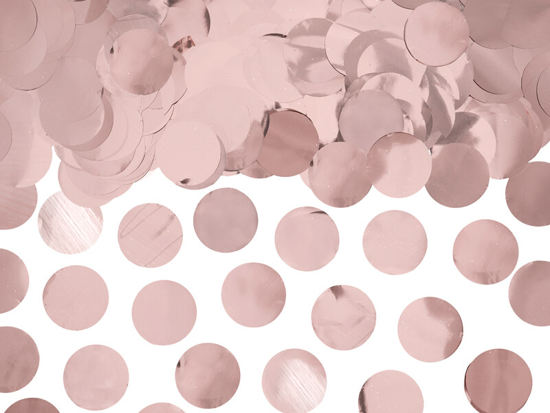 Konfetti 2.5cm Metallic roséguld