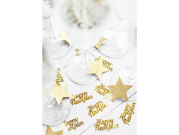Konfetti| Happy New Year Metallic guld