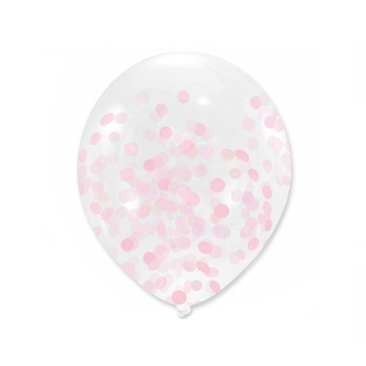 Konfettiballonger Rosa 5-pack